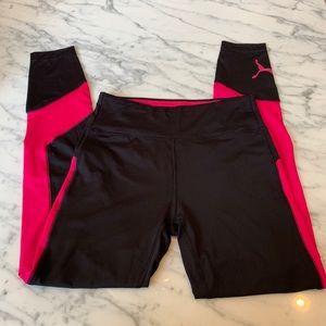 NWT black and hot pink puma leggings